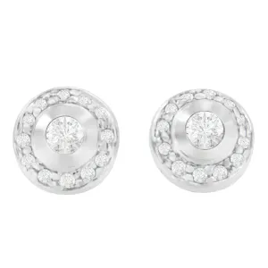 14K White Gold 1/3 cttw Round Cut Diamond Earrings (H-I, SI2-I1)