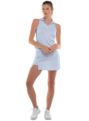 197231-433 | SLEEVELESS RIB POLO | GLACE