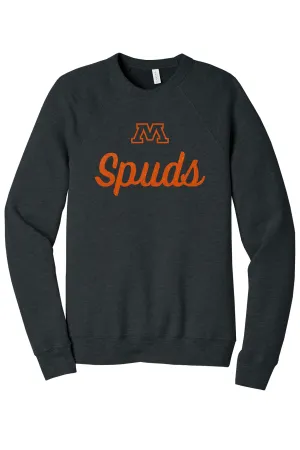 '23 Spuds Script Glitter Print Crewneck Sweatshirt
