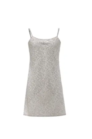 Ariella Slip Dress - White Ditsy