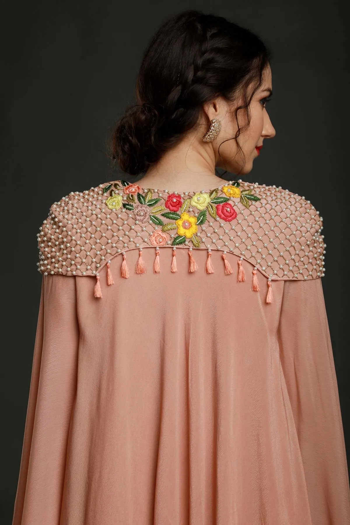 Asymmetrical Embroidered Kurta Set