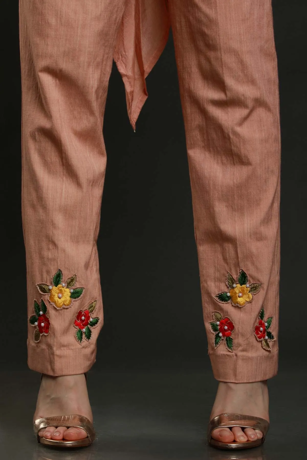 Asymmetrical Embroidered Kurta Set