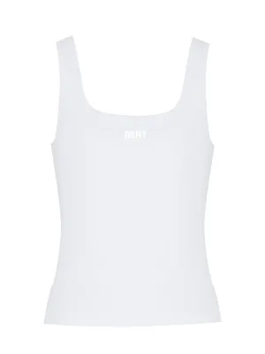 Balance Compression Tank With Built In Bra (White)