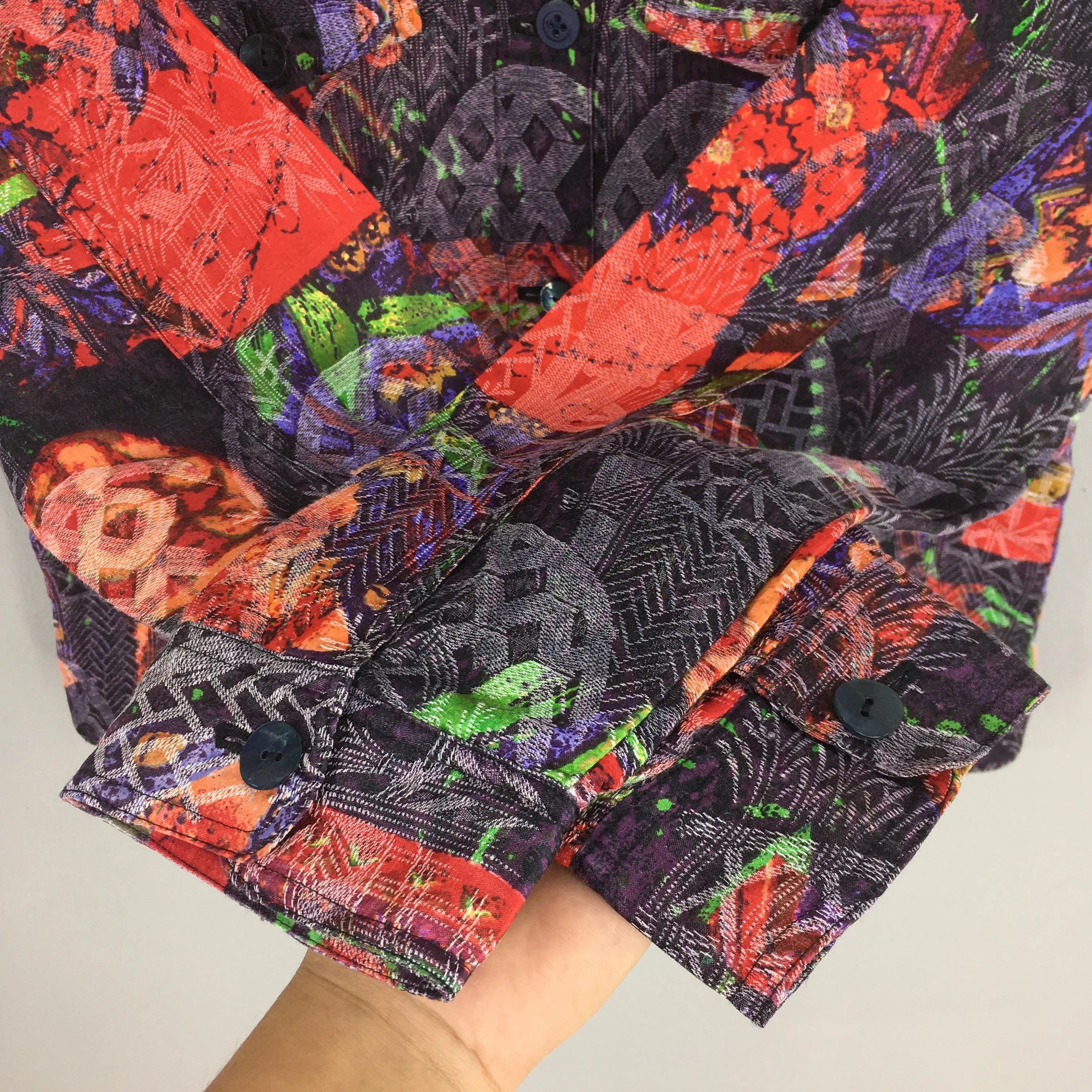 Baroque Abstract Psychedelic Multicolor Jacket Small