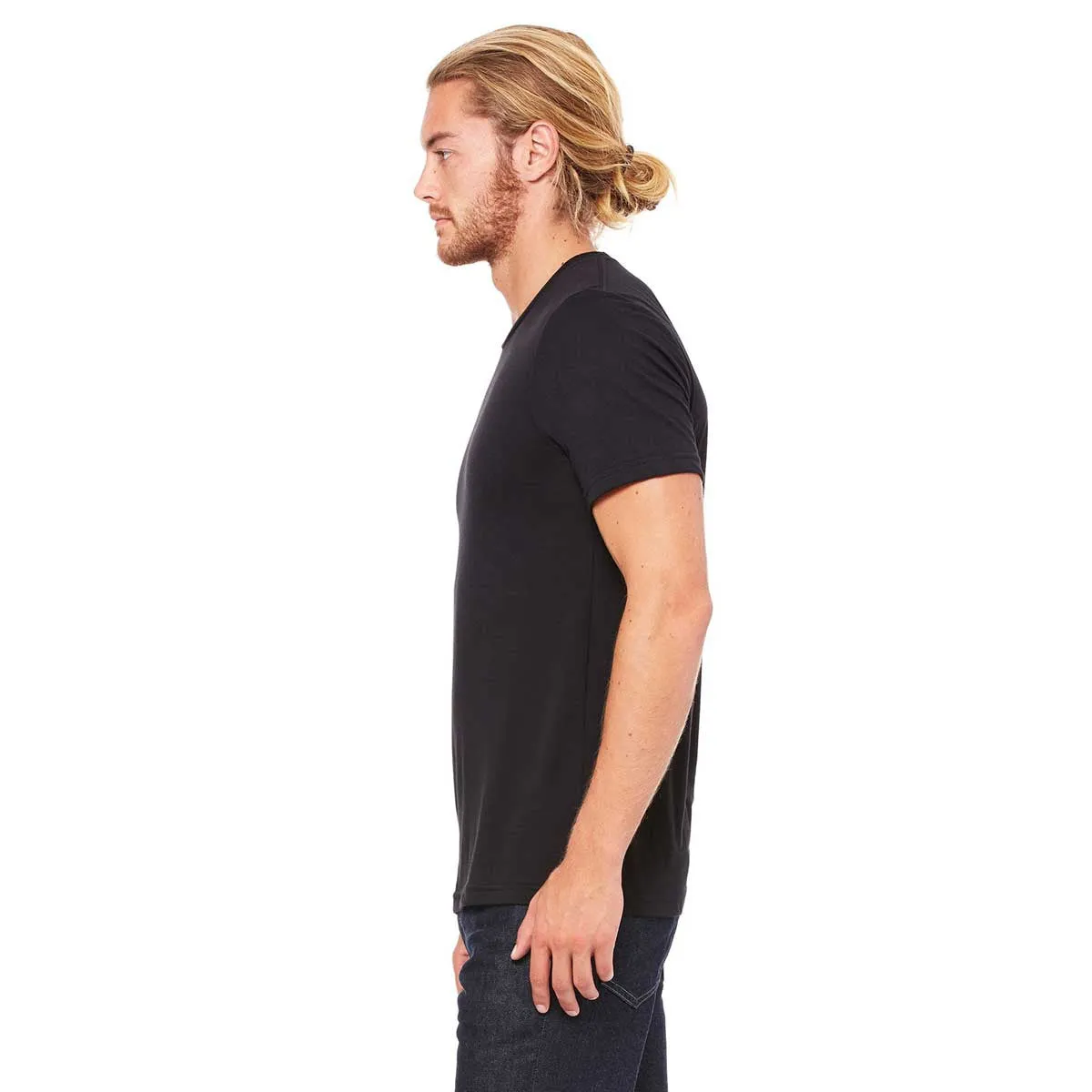 Bella   Canvas Unisex Solid Black Triblend Short-Sleeve T-Shirt