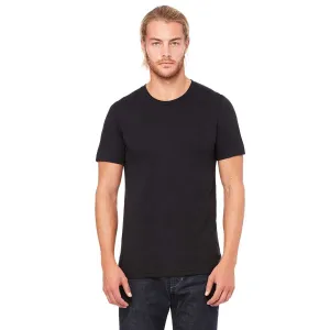 Bella   Canvas Unisex Solid Black Triblend Short-Sleeve T-Shirt