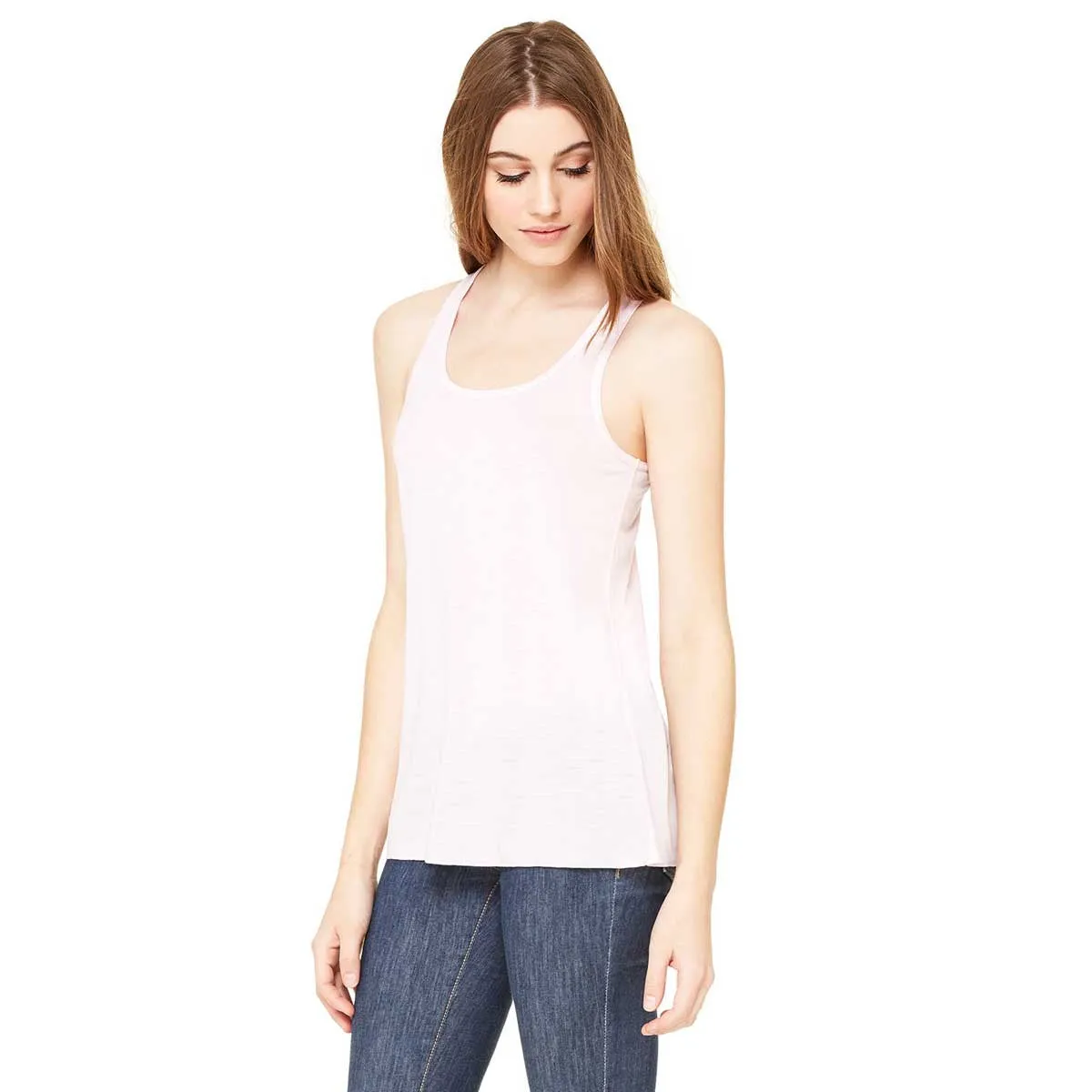 Bella   Canvas Women's Soft Pink Flowy Racerback Tank