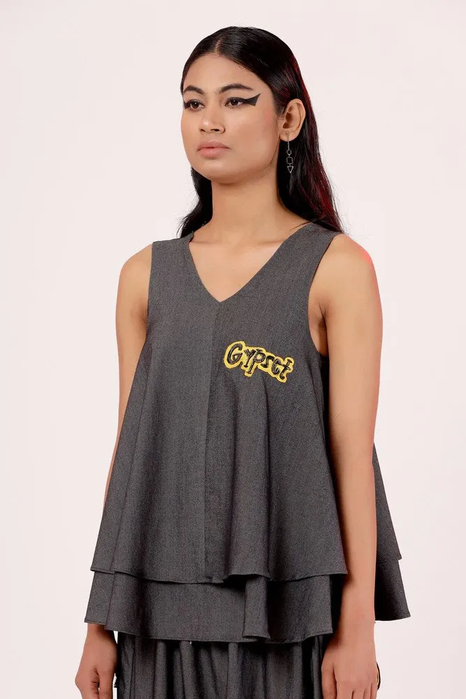 Black Harem Pants And Gypset Top Set