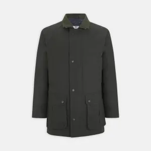 Dark Green Waxed Cotton Field Coat