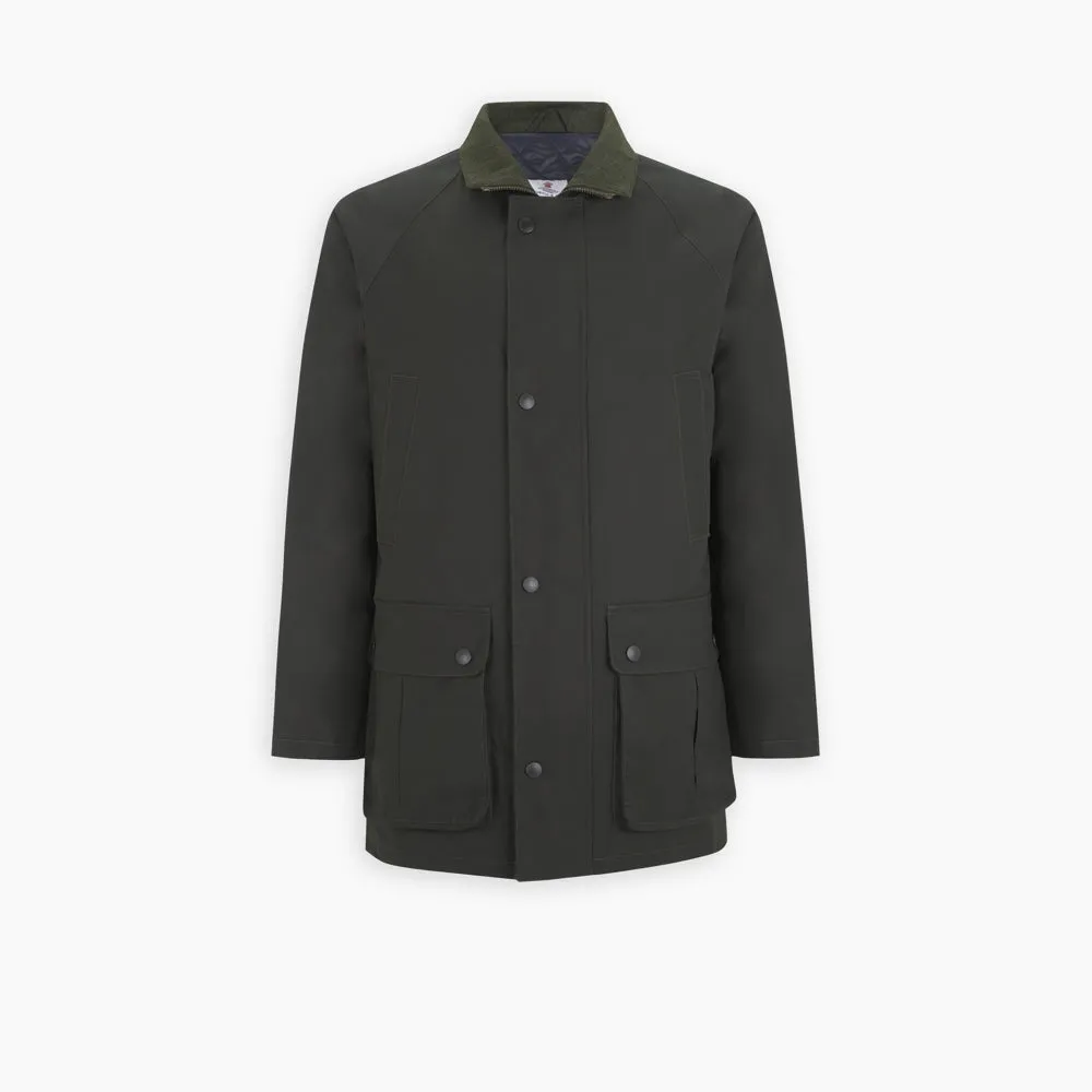 Dark Green Waxed Cotton Field Coat