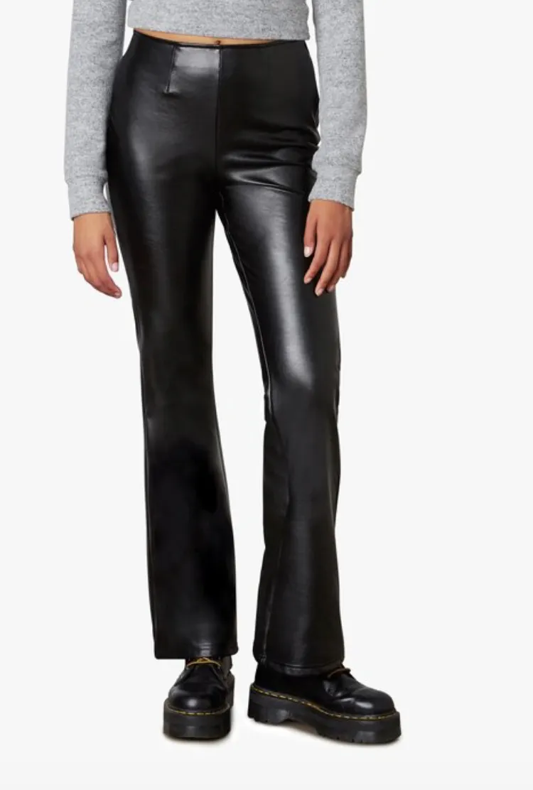 Eco Leather Flare Pants