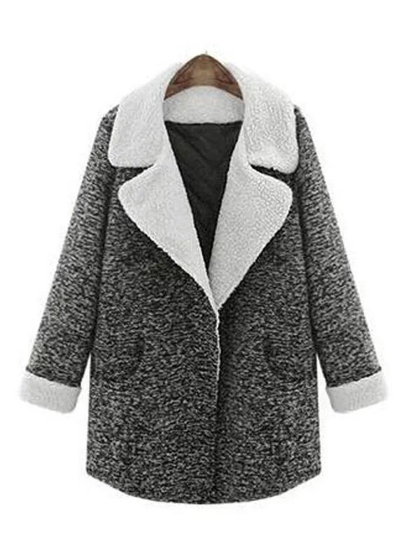 Fashion Quilted Woollen Coat