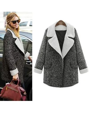 Fashion Quilted Woollen Coat