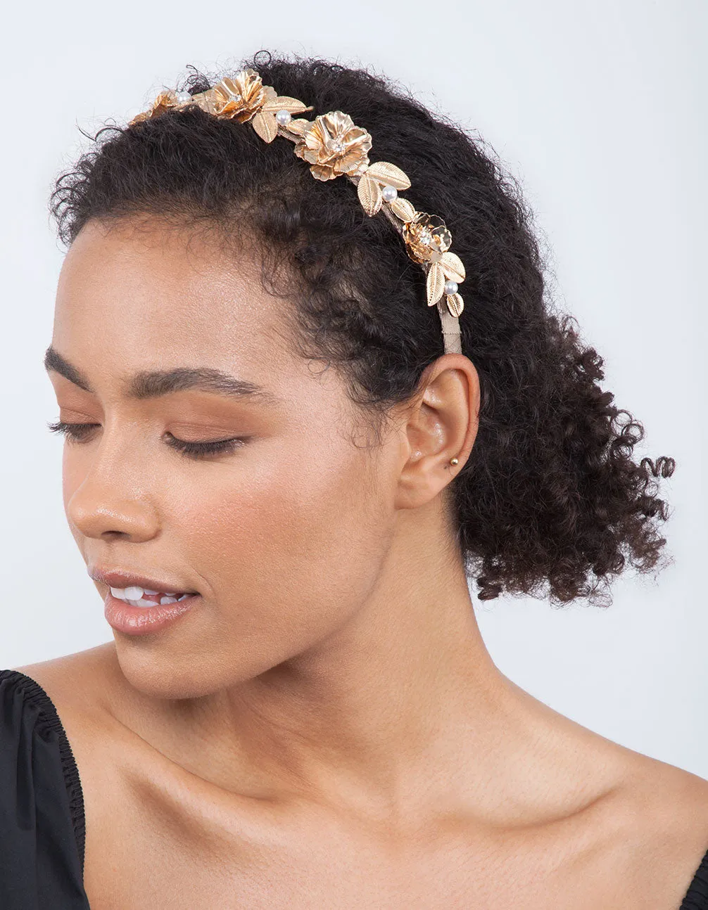 Flower Lurel Pearl Headband