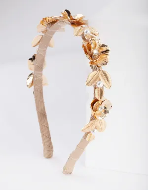 Flower Lurel Pearl Headband