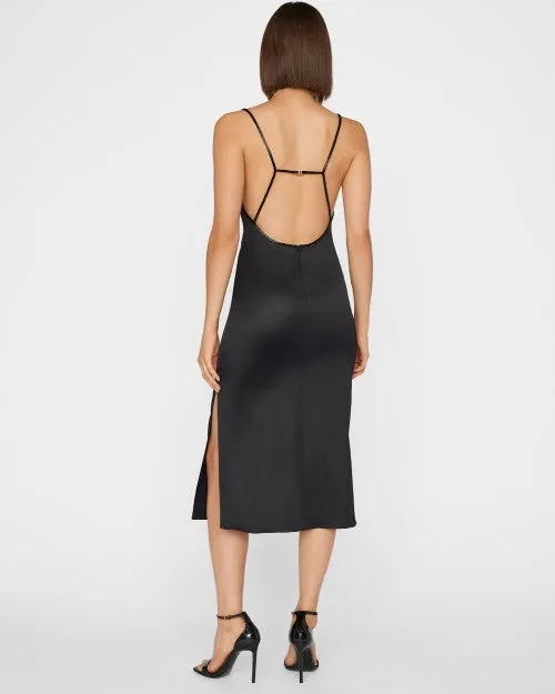 FRAME | Beaded Strap Slip Dress | Black