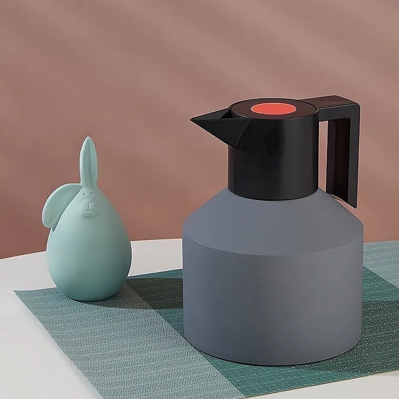 Insulated Geometric Water Pitcher - Large Thermal Jug for Cold or Hot Beverages