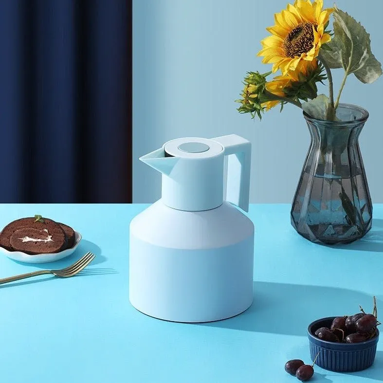 Insulated Geometric Water Pitcher - Large Thermal Jug for Cold or Hot Beverages