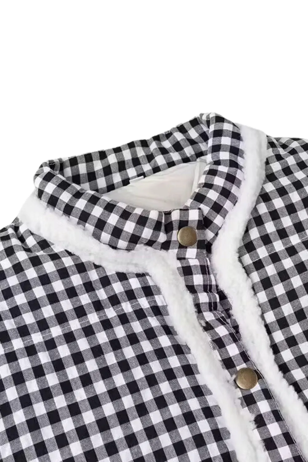 'Isabella' Plaid Lace-Trimmed Puffer Jacket
