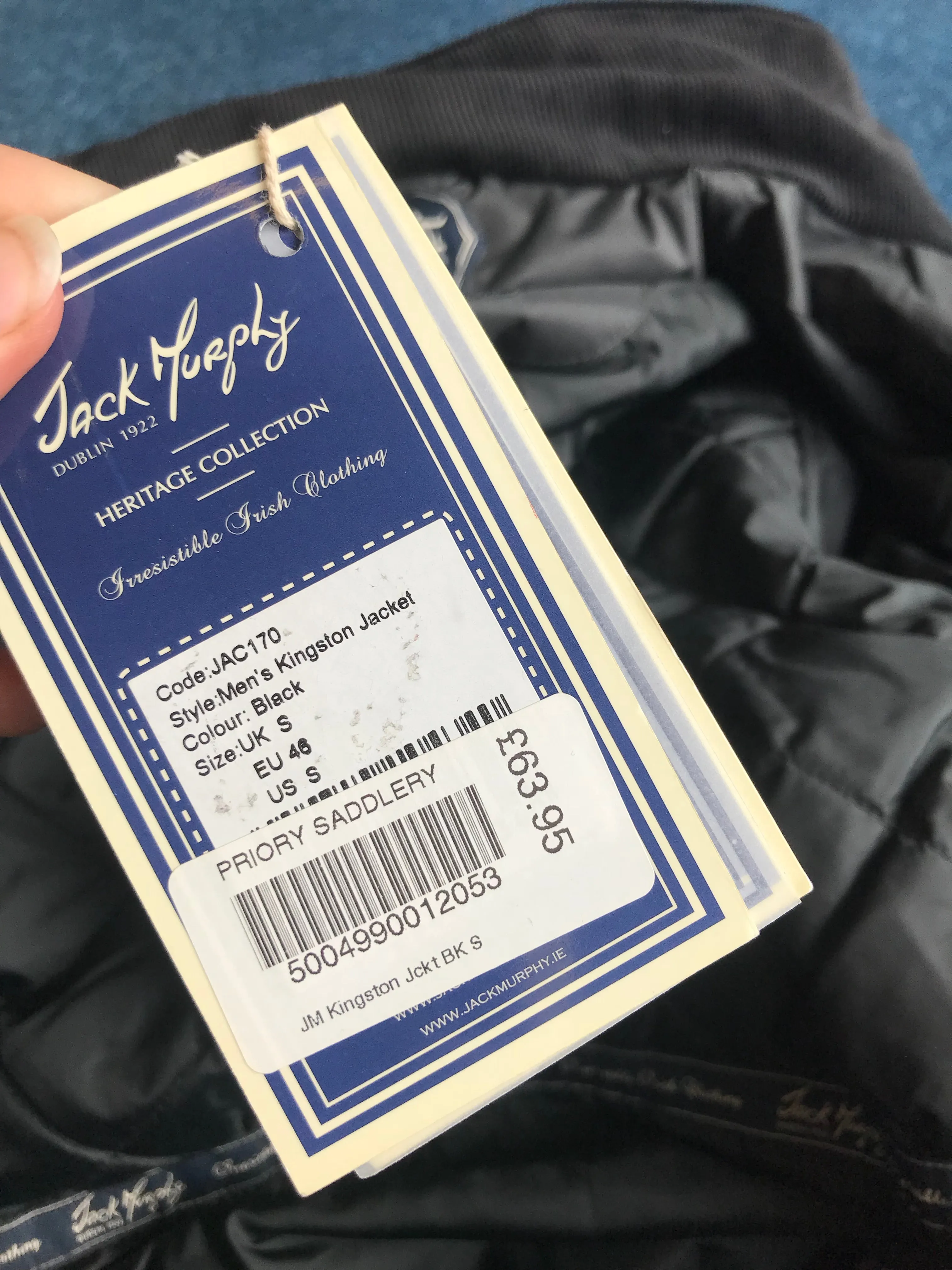 Jack Murphy black mid length waterproof coat size 12 FREE POSTAGE🟢