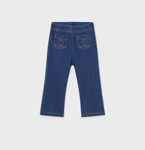 MAYORAL<BR>
Flared Denim Legging<BR>
Denim<BR>