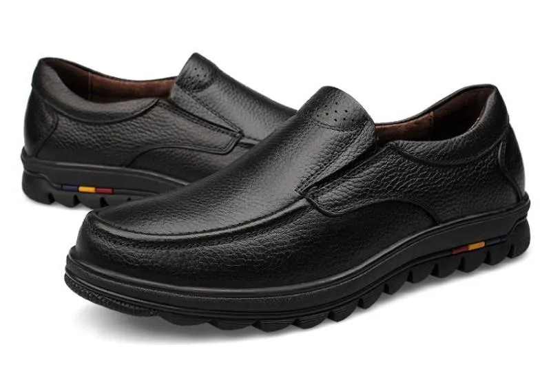 Men's Genuine Leather Loafers | Plus Size