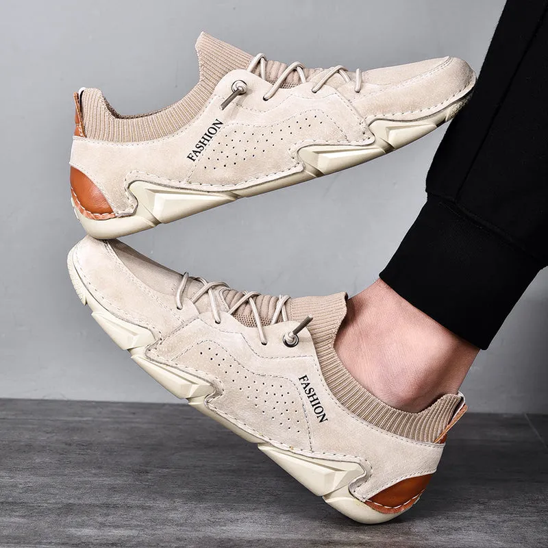 Men's Spring/Autumn Casual Breathable Driving Sneakers | Plus Size
