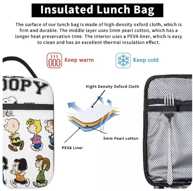 Messi Insulated Black Lunch Bag