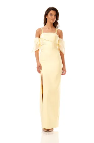 Off Shoulder With Stone Strap Maxi Dress