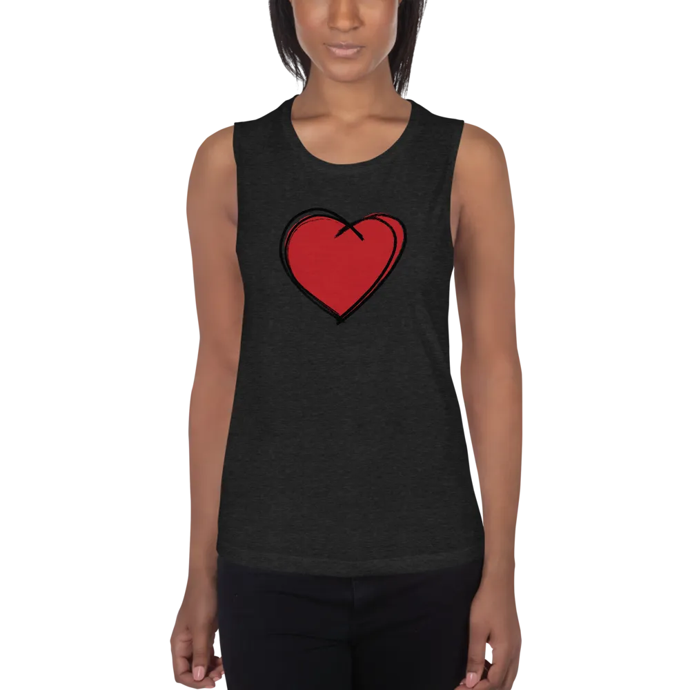 "RED HEART" LADIES' MUSCLE TANK