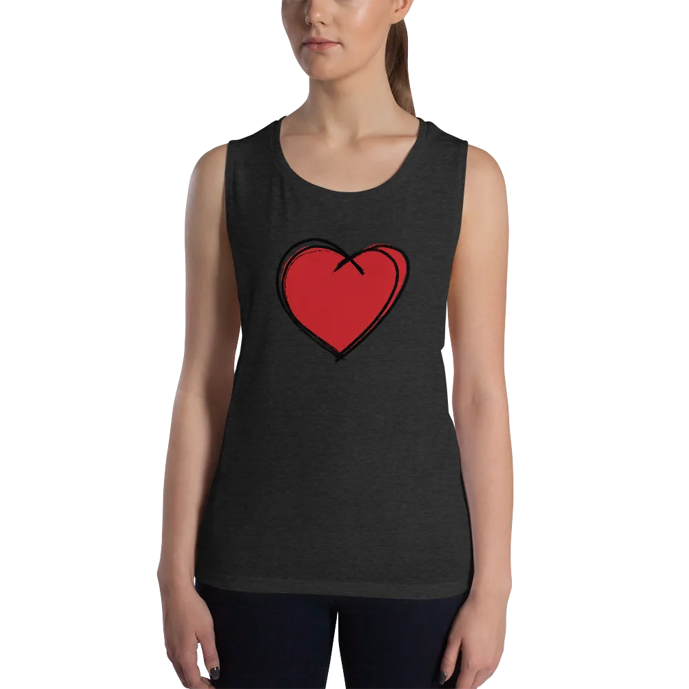 "RED HEART" LADIES' MUSCLE TANK