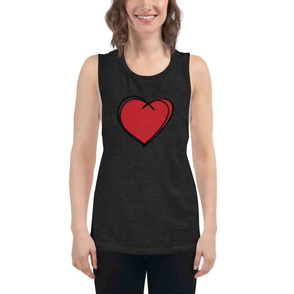 "RED HEART" LADIES' MUSCLE TANK