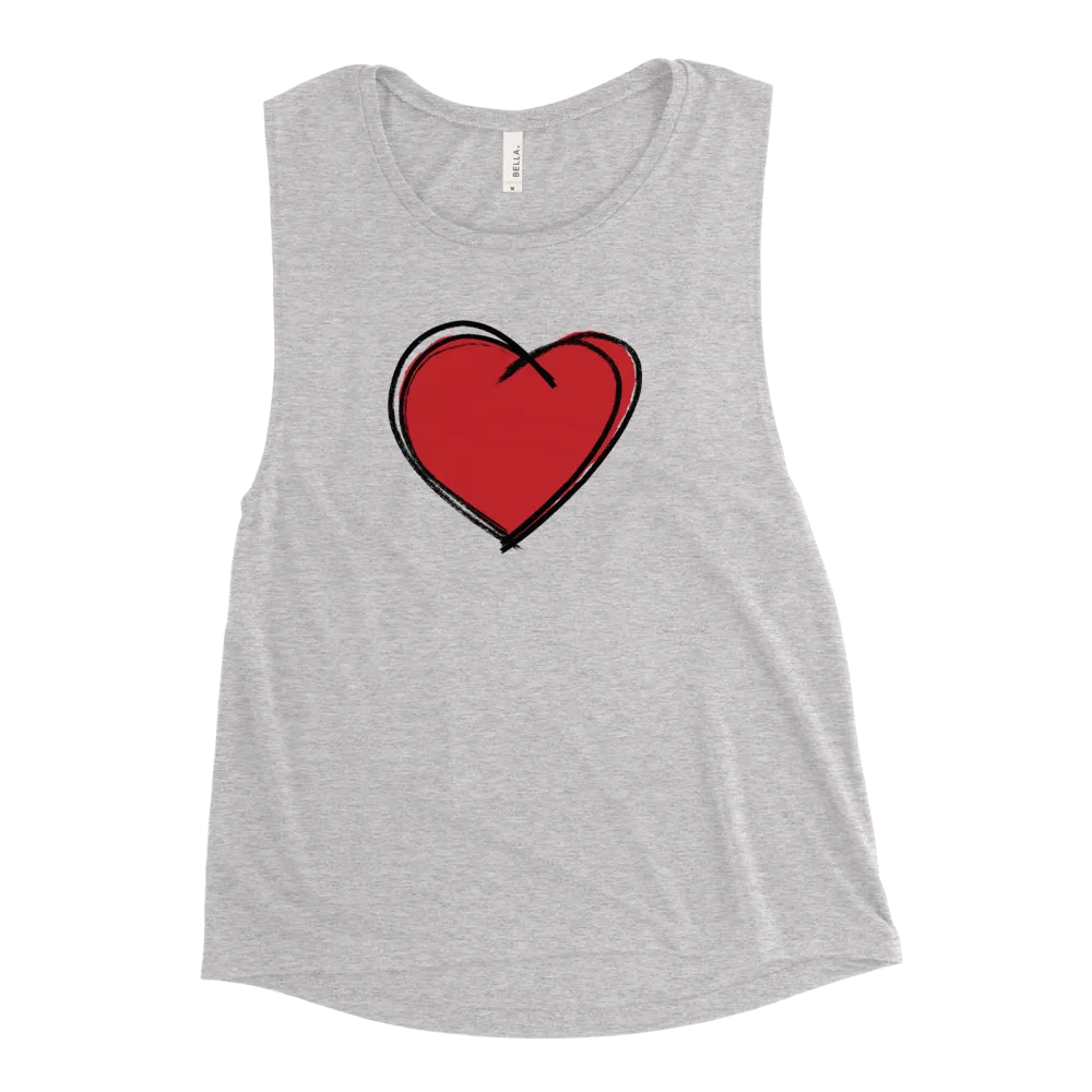 "RED HEART" LADIES' MUSCLE TANK
