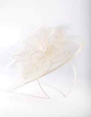Sina White Angled Headpiece
