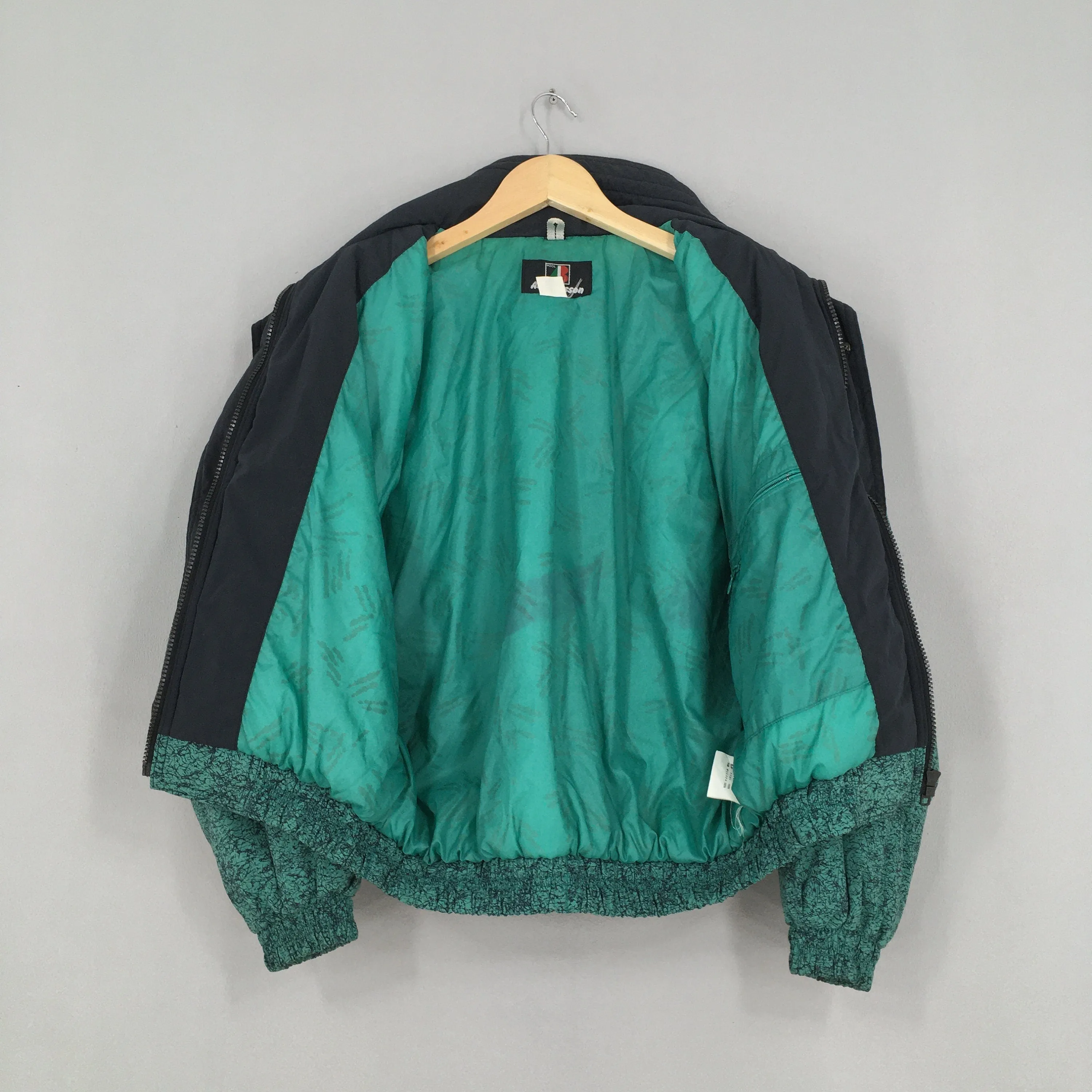 Ski Wear Green Bomber Jacket Large