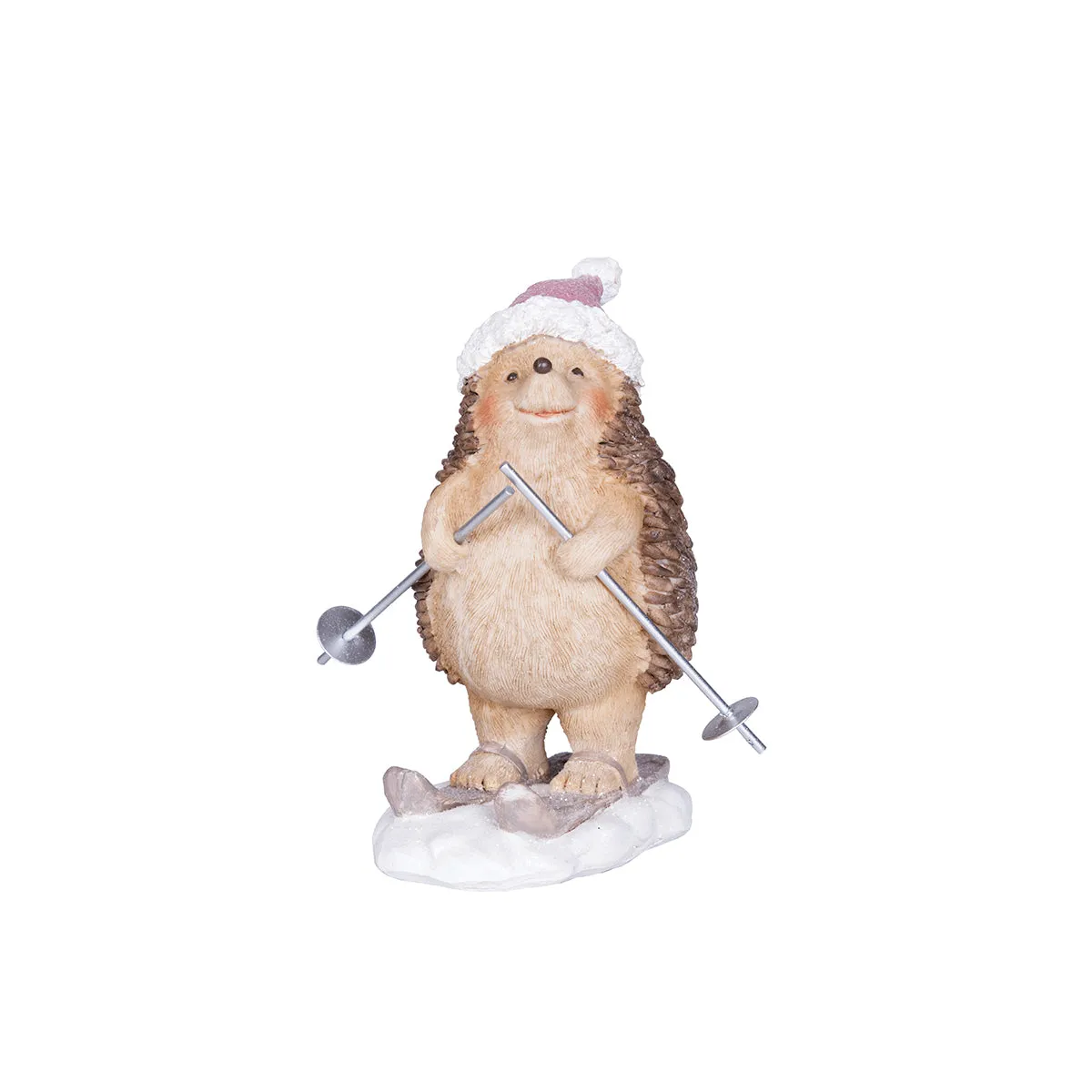 Skiing Hedgehog Figurine