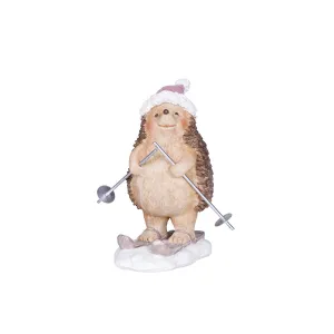 Skiing Hedgehog Figurine