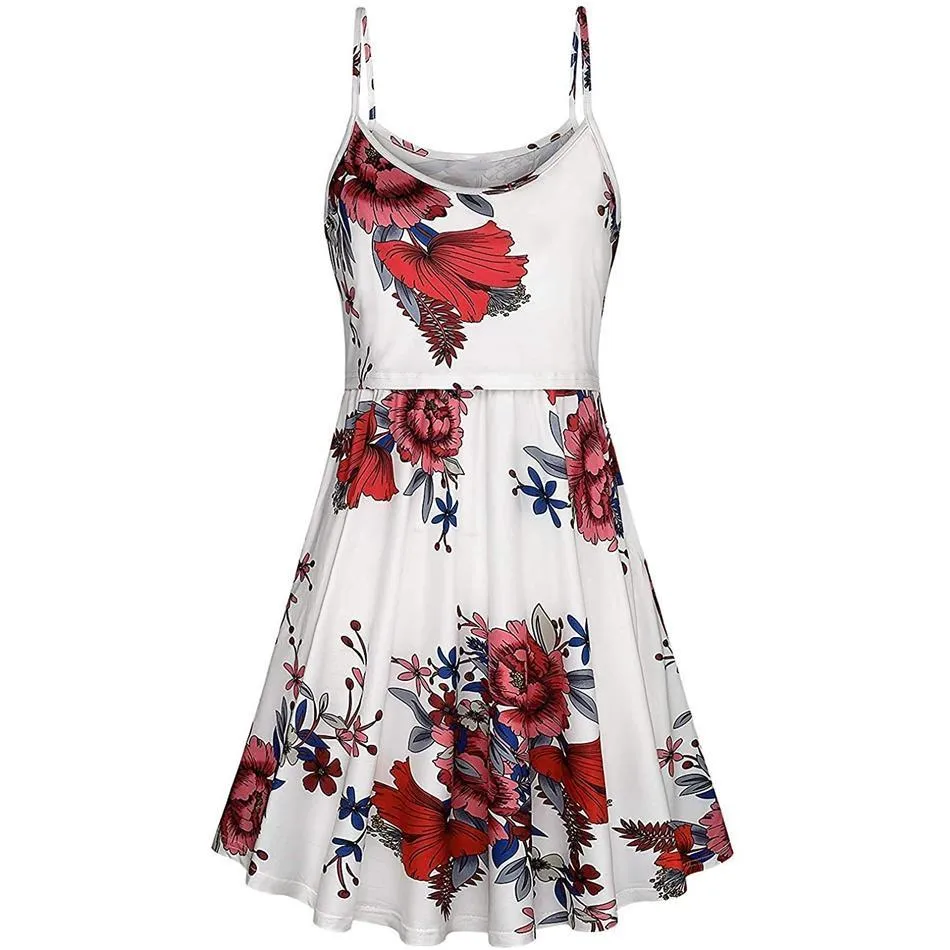 Stylish Floral Print Nursing Slip Dress