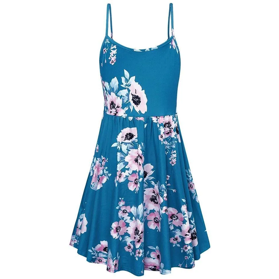 Stylish Floral Print Nursing Slip Dress