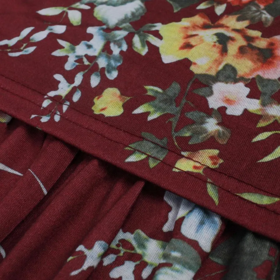 Stylish Floral Print Nursing Slip Dress