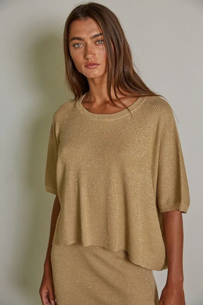 The Carmela Lurex Sweater Top   Skirt Set - Sold Separately