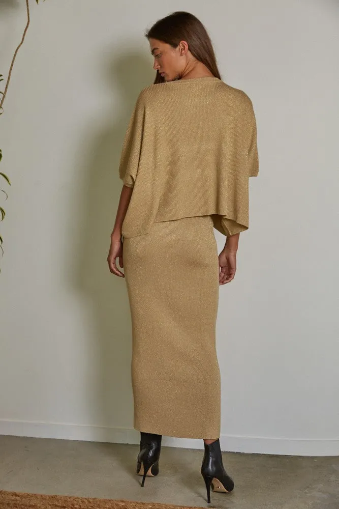 The Carmela Lurex Sweater Top   Skirt Set - Sold Separately