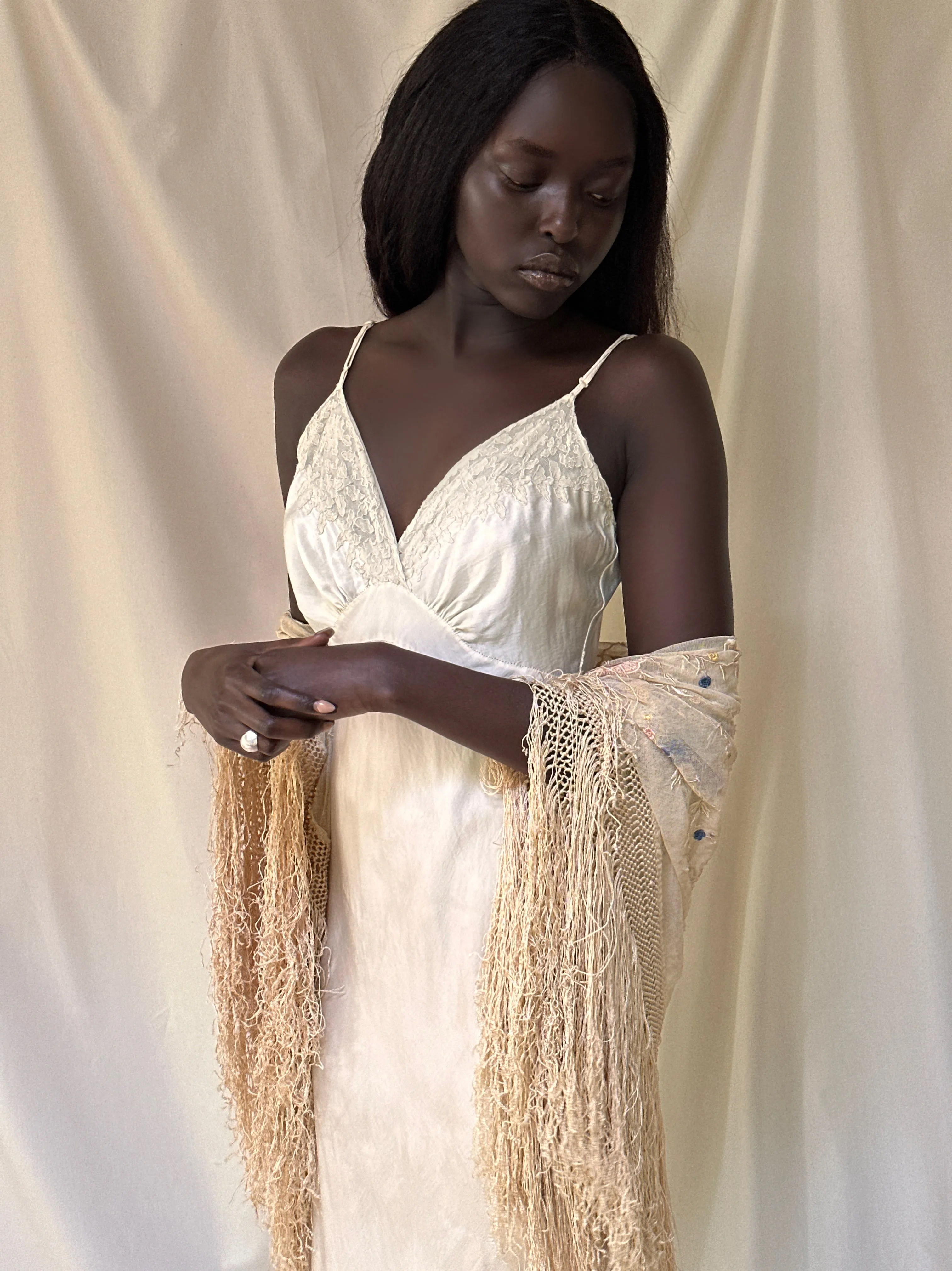 Vintage 1930’s Crème Silk Négligée