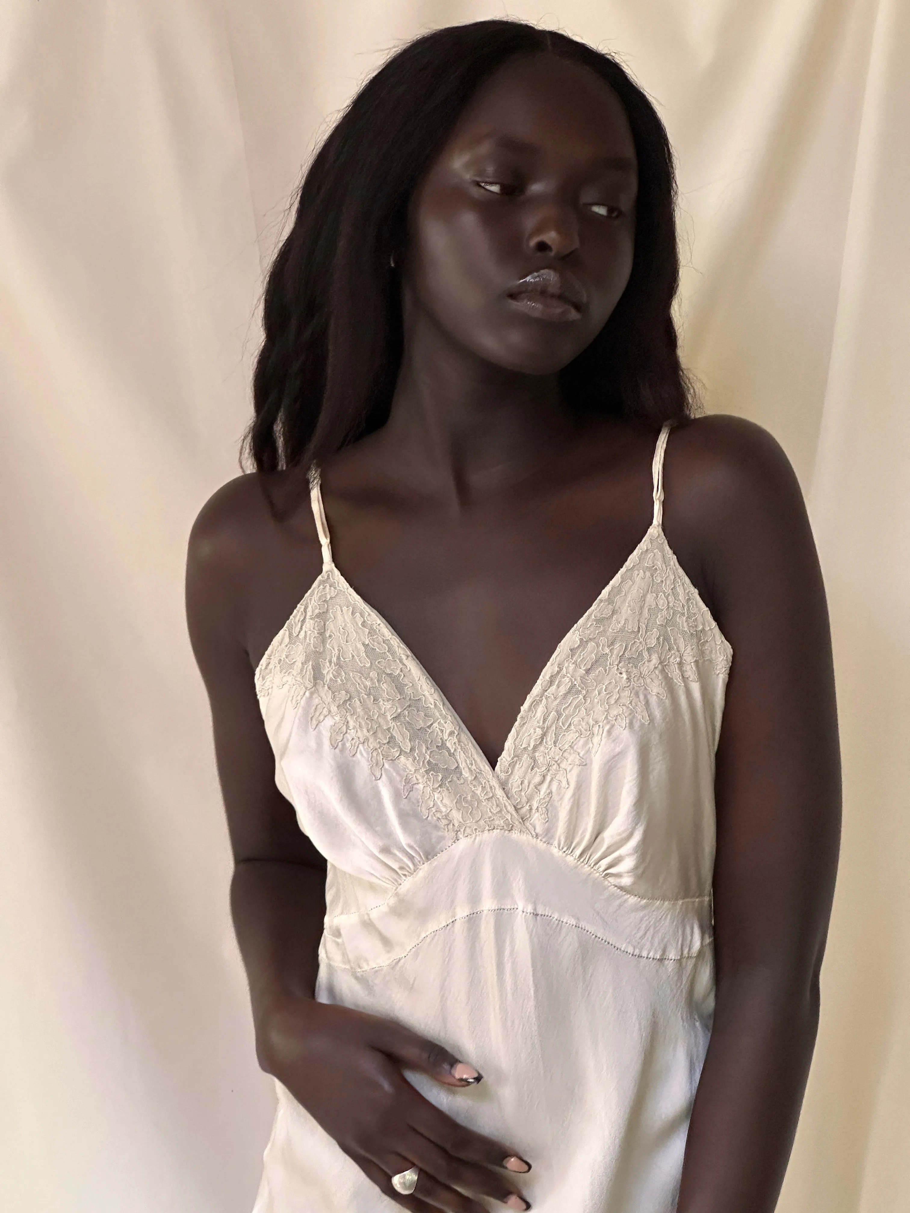 Vintage 1930’s Crème Silk Négligée
