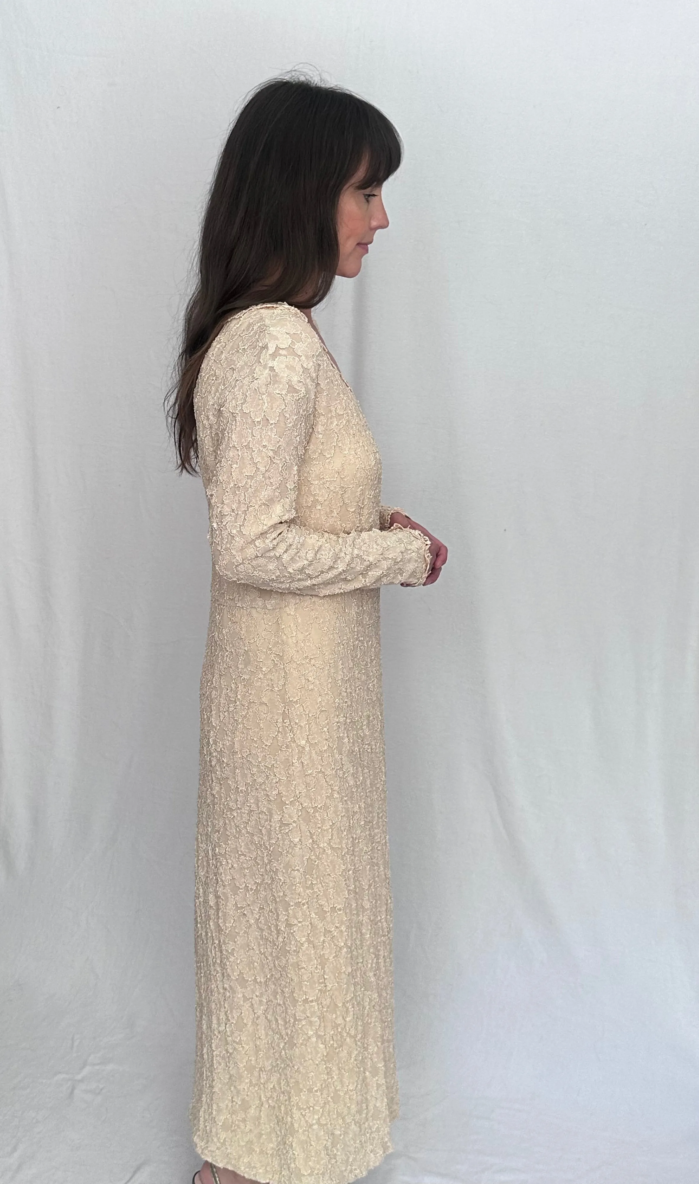 Vintage Lace Dress with Matching Slip, Scarf and Bag
