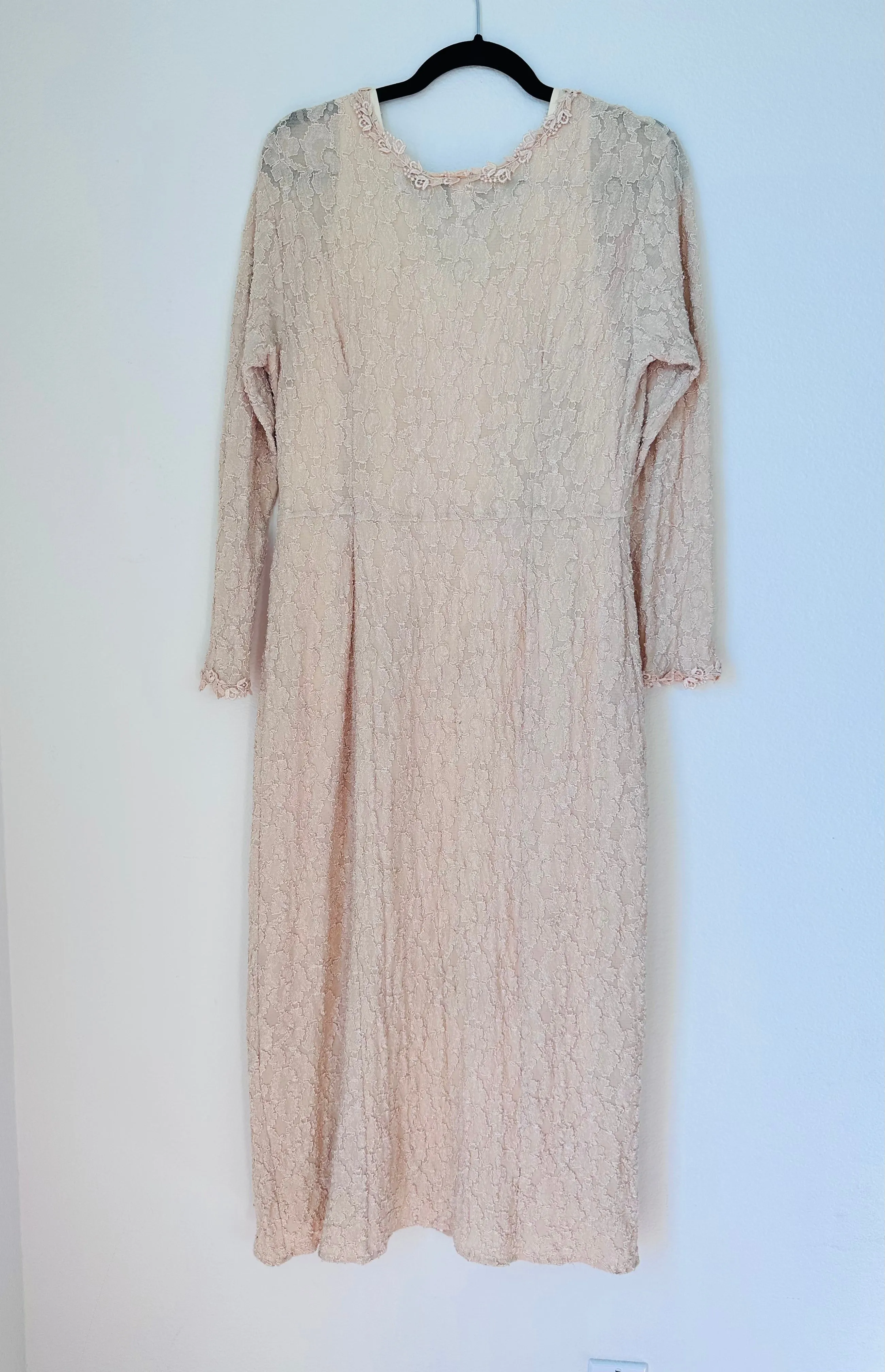Vintage Lace Dress with Matching Slip, Scarf and Bag