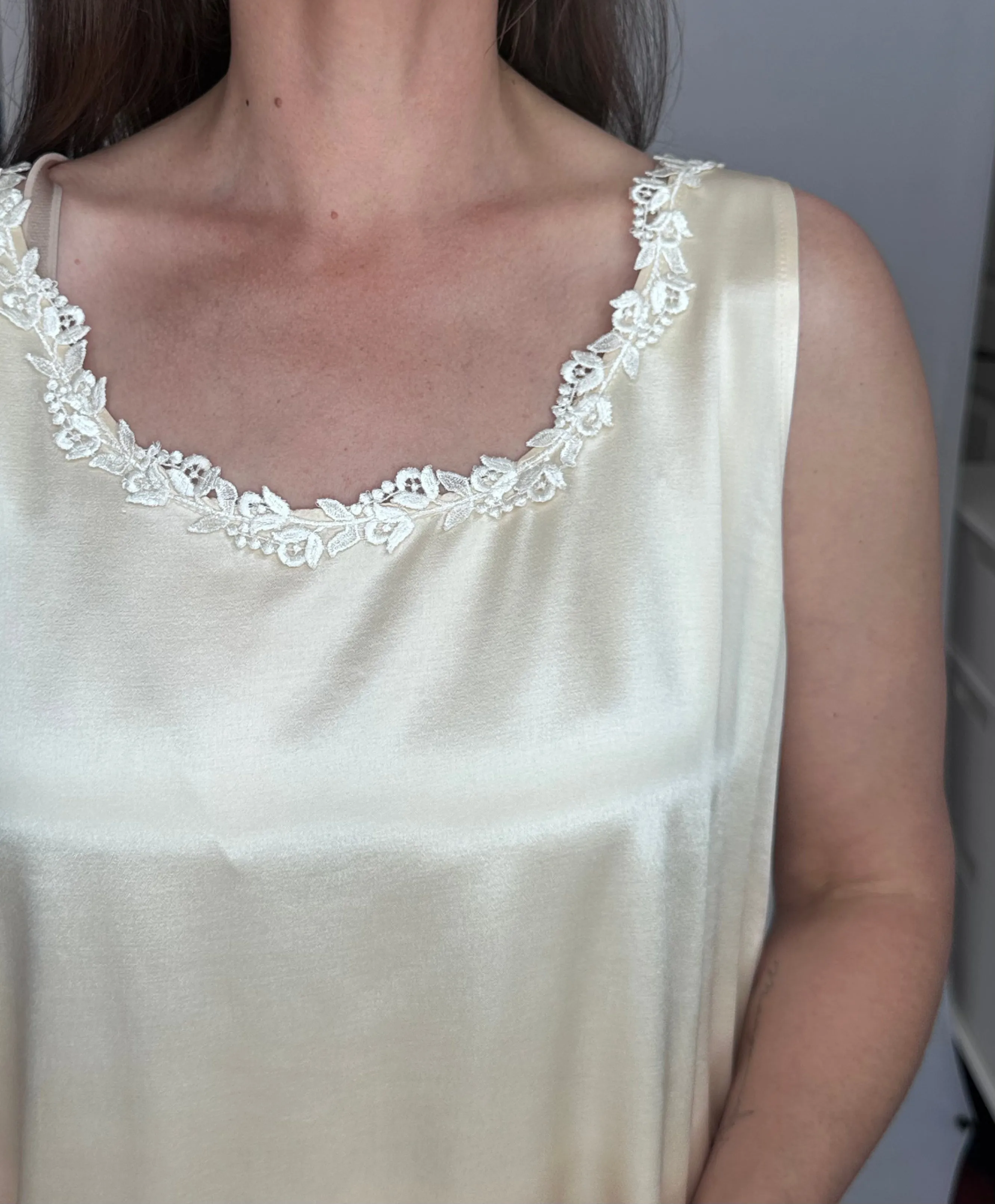 Vintage Lace Dress with Matching Slip, Scarf and Bag