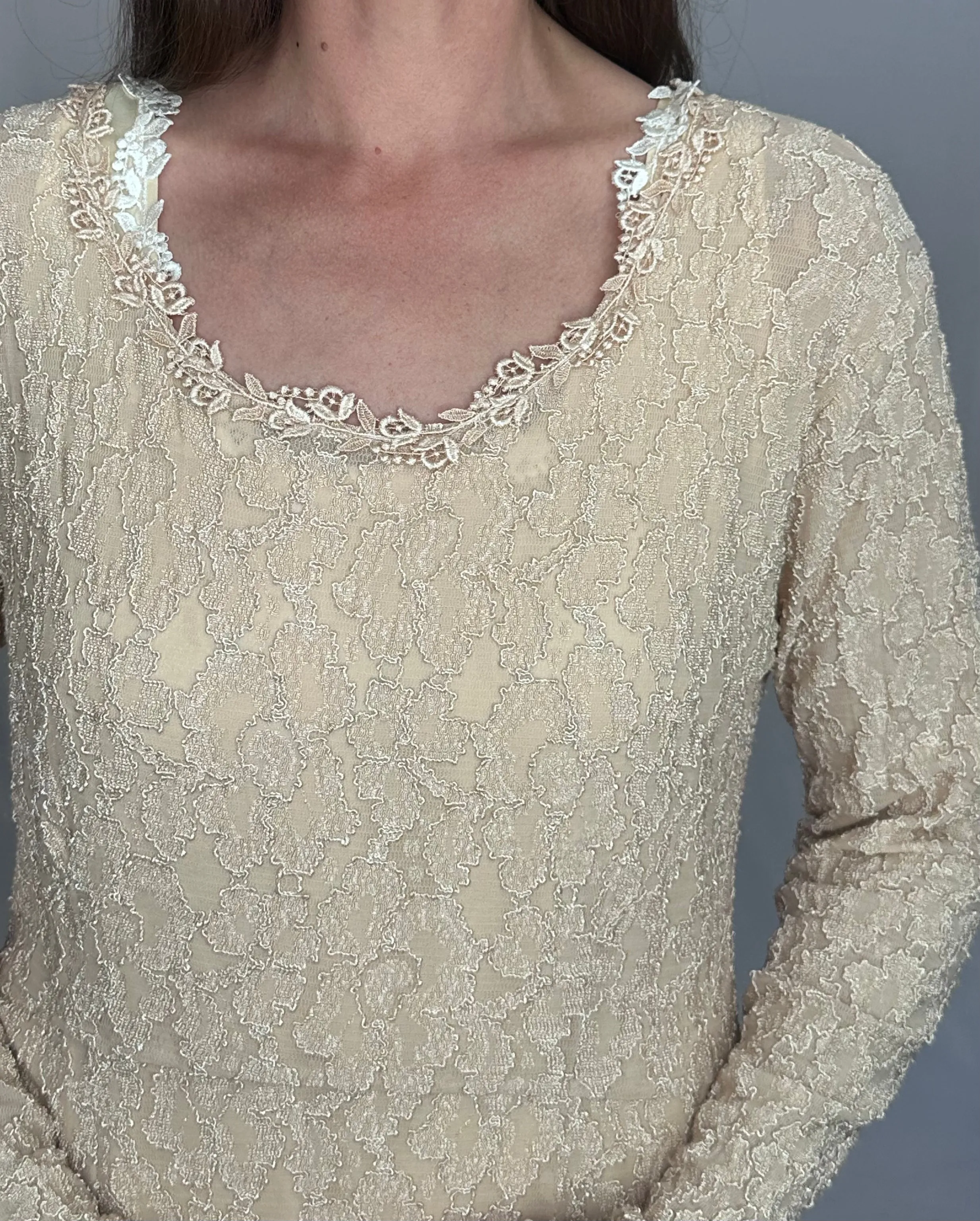 Vintage Lace Dress with Matching Slip, Scarf and Bag