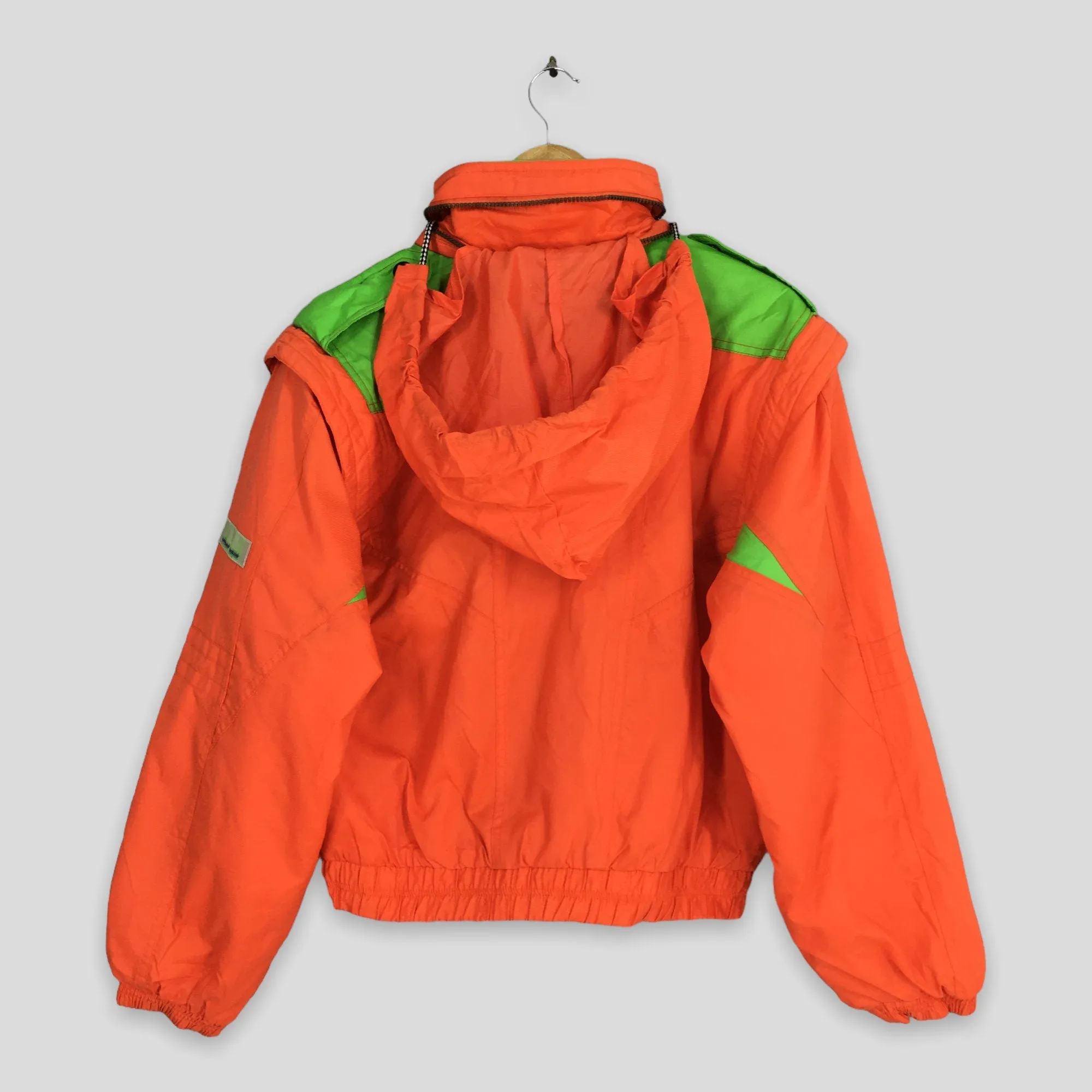 Vitesse Vague Italy Ski Wear Orange Hoodie Jacket Large