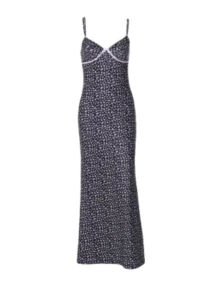 Vvsha Dinah Mini Floral Print Maxi Dress